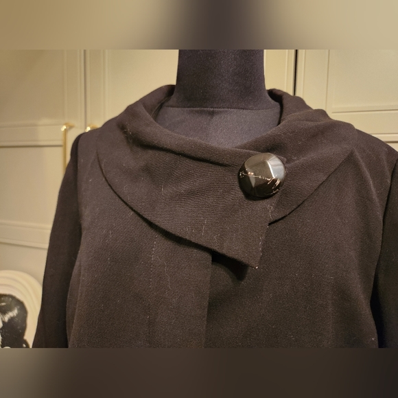 Atmosphere Black Jacket with Button Collar Detail amd 3/4 Sleeves BNWT - Picture 6 of 7